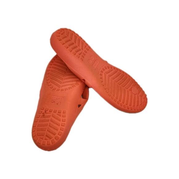 Crocs kadee II Women's Size 8 Coral Orange thong flip flop slides Slip Ons - Picture 13 of 15